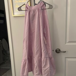 Mock Neck Bow Back A-Line Mini Dress